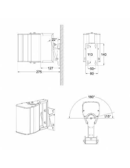 iLINE23SUPW SOPORTE PARED iLINE23 BLANCO AUDIOPHONY