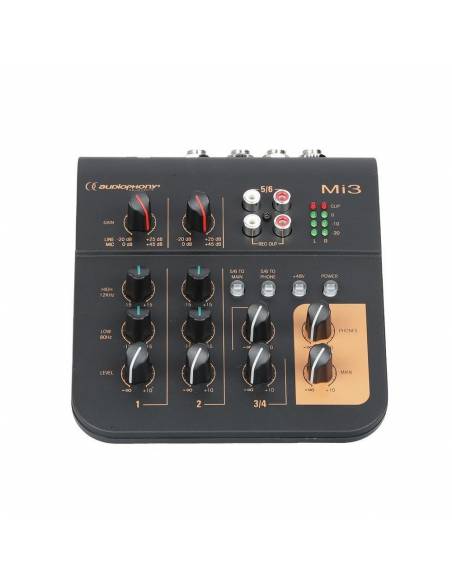 Mi3 MESA DE MEZCLAS 3CH 2 MIC + 1 ESTÉREO AUDIOPHONY