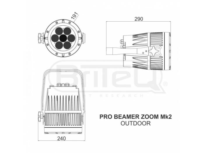 PRO BEAMER ZOOM 7x12W RGBW IP66 BRITEQ