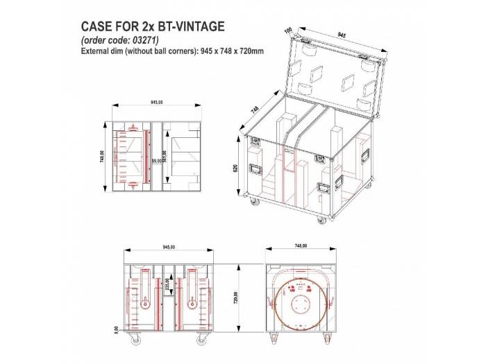 RACK CASE PARA 2X BT-VINTAGE BRITEQ