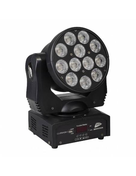 CLUBWASH 2 MINI CABEZA MÓVIL LED 12x12W RGBWA+UV JBSYSTEMS