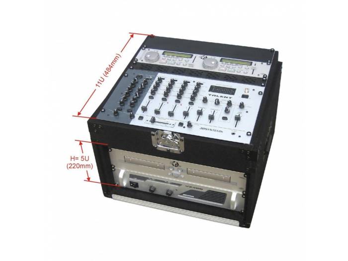 CARPET DJ CASE RACK 5U+11U - MESA / CD / AMP JBSYSTEMS