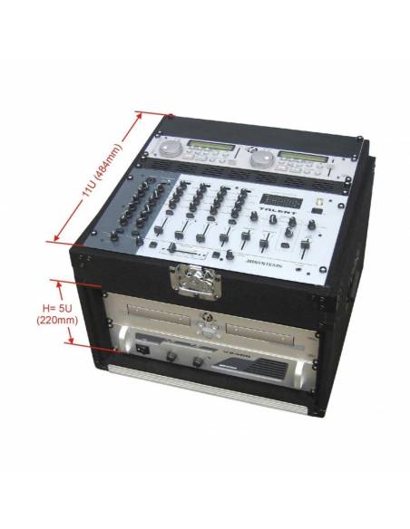 CARPET DJ CASE RACK 5U+11U - MESA / CD / AMP JBSYSTEMS