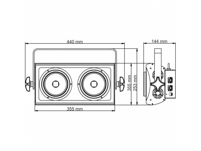 COB BLINDER 2x100W 3200K BRITEQ