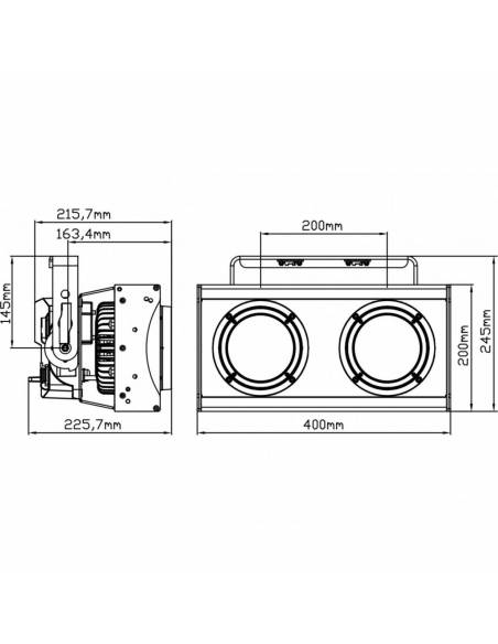 BT-BLINDER2 IP CEGADORA 2x130W IP65 BRITEQ