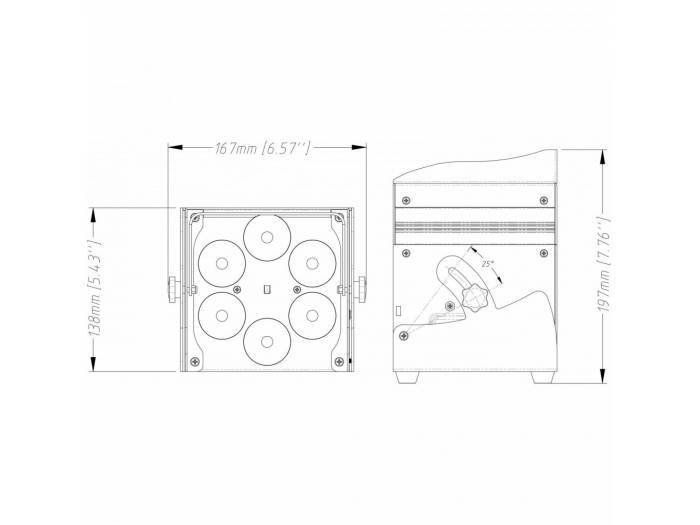ACCU COLOR BLACK FOCO LED 6x10w RGBWA BATERÍA JBSYSTEMS