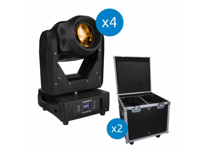 SET 4 CABEZAS MÓVILES CHALLENGER BSW + RACK JBSYSTEMS