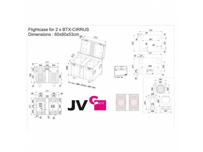 RACK PARA 2x BTX-CIRRUS BRITEQ