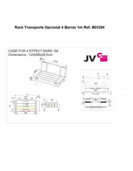 RACK PARA 4x SUNBAR WHITE / SUNBAR COMBI / RAVE BAR JBSYSTEMS