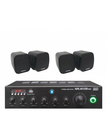 Pack Tienda 10040 - Hilo musical con altavoces en Color Negro - 1