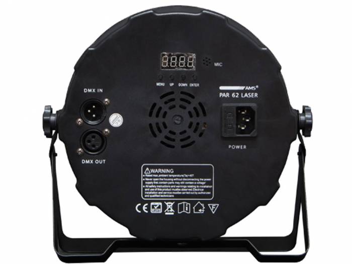 AMS FOCO PAR 62 + LASER - 18 leds 1w + Laser Rojo 100 mw y Laser Verde 30 mw