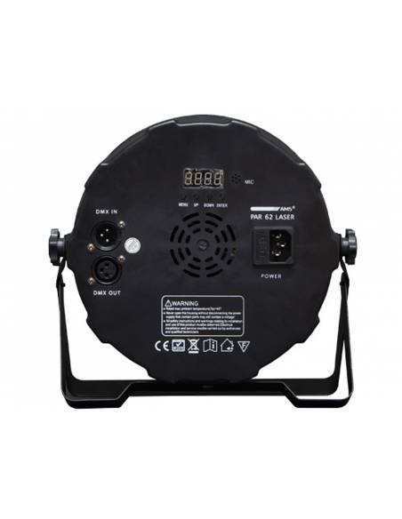 AMS FOCO PAR 62 + LASER - 18 leds 1w + Laser Rojo 100 mw y Laser Verde 30 mw
