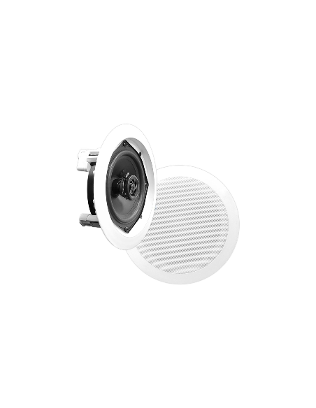 PYLE PDIC53T - Pareja de altavoces de techo de 5.25 pulgadas Linea de 100v y 8Ohm - 12