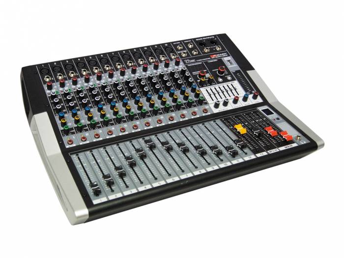 MARK MM 12599 P USB BT Mezclador amplificado 2 x 500 W. 12 canales.