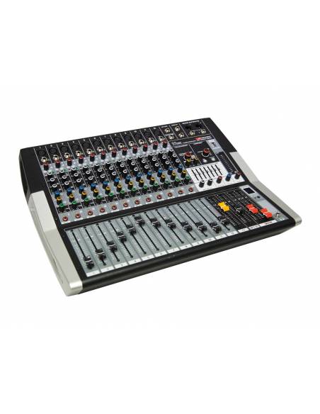 MARK MM 12599 P USB BT Mezclador amplificado 2 x 500 W. 12 canales.