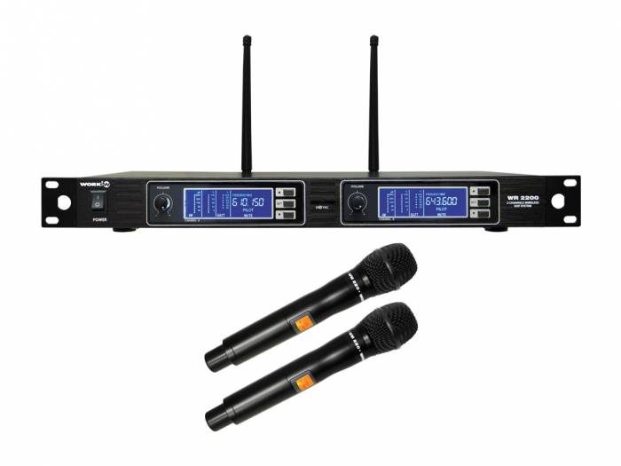 WORK Pro WR 2200 /1 Sistema inalámbrico doble con 2 micrófonos de mano.