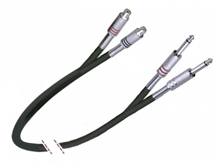 Adam Hall Cable de audio Jack 6.3mm a RCA - 6 metros - K3TPC0600