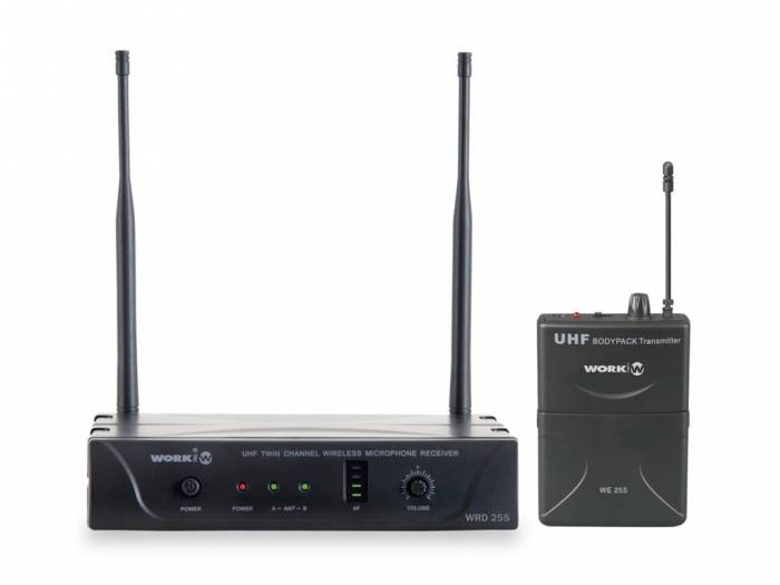 WORK Pro WRD 255/2 Sistema inalámbrico UHF con micrófono de solapa.