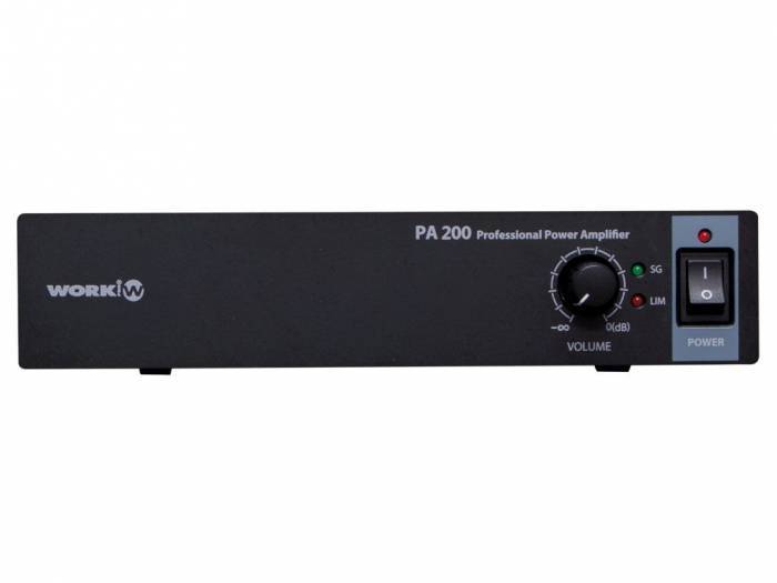 WORK Pro PA 200 Amplificador 2 x 100W @ 8 Ohm, 200 W L70/100V