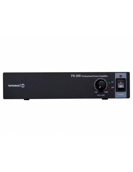 WORK Pro PA 200 Amplificador 2 x 100W @ 8 Ohm, 200 W L70/100V