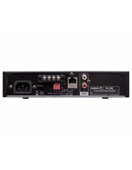 WORK Pro PA 200 Amplificador 2 x 100W @ 8 Ohm, 200 W L70/100V