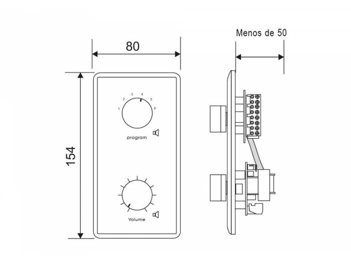 WORK Pro ATP 206 Control de volumen y programador