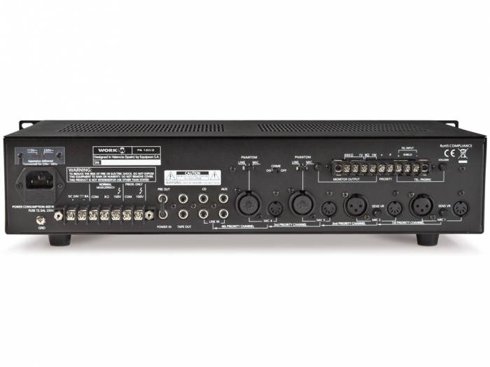 WORK Pro PA 120/2 Amplificador con mezclador