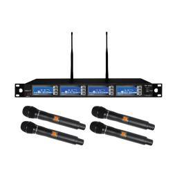 WORK Pro WR 4200 /1 Sistema inalámbrico cuádruple con 4 micrófonos de mano.