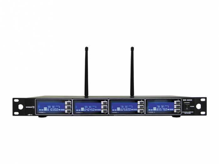 WORK Pro WR 4200 /1 Sistema inalámbrico cuádruple con 4 micrófonos de mano.