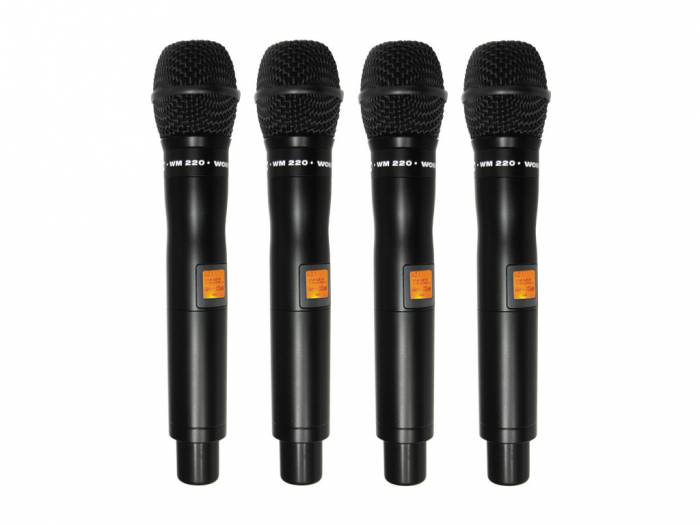 WORK Pro WR 4200 /1 Sistema inalámbrico cuádruple con 4 micrófonos de mano.