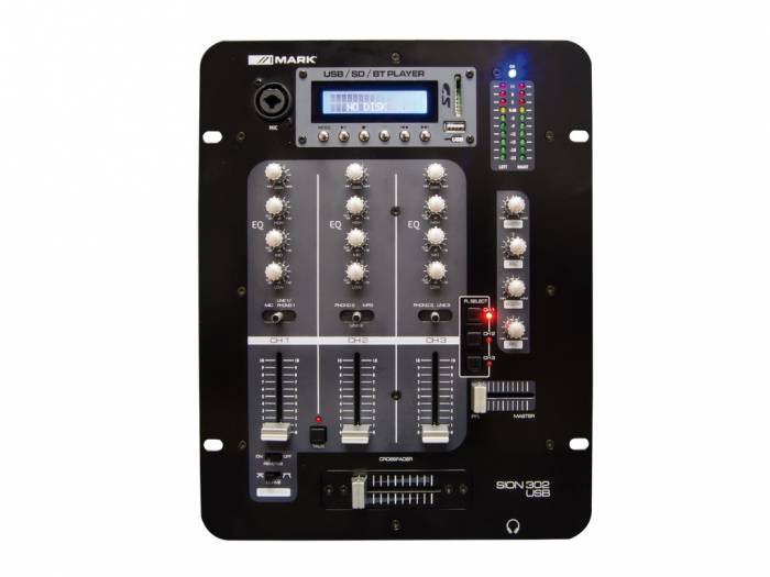 MARK SION 302 USB Mezclador DJ con reproductor. 3 canales.