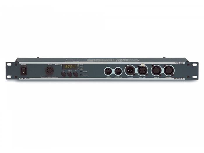 Work C 72 DMX - Desmultiplexor DMX y MIDI, salidas 72 líneas 0-10 V. - 1