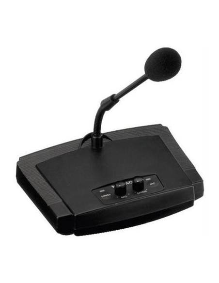 Monacor ECM-450 Microfono de sobremesa con Avisos con Gong para MEGAFONÍA con cuello de cisne - 1