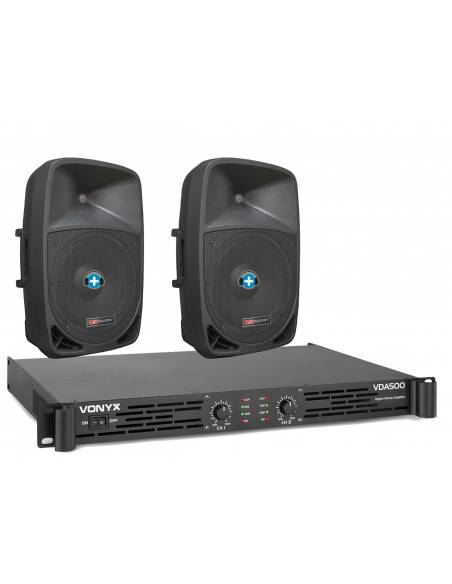 Equipo Sonido 500 - 2 Altavoces de 12 pulgadas y etapa de potencia