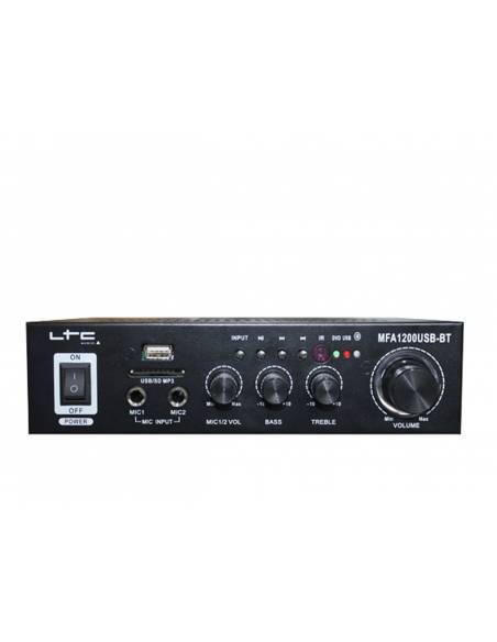 LTC MFA1200USB BT BL Negro - Amplificador Karaoke Bluetooth 2X50W - 2