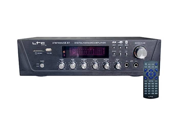 LTC ATM-7000 USB BT Amplificador Radio Karaoke Bluetooth SD USB 2X50W - 1