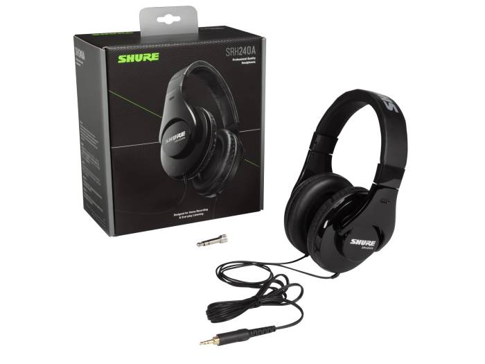 SHURE 
SRH240A-BK-EFS
  
    
      
        
      
    
  
                  Auriculares profesionales cerrados