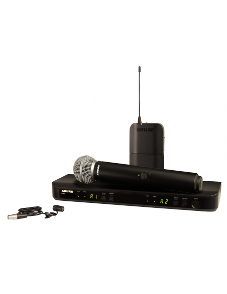 SHURE 
BLX1288E/W85 K3E
  
    
      
        
      
    
  
                  Combo inalámbrico SM58 y WL185 Lavalie