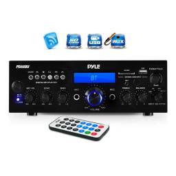 Pyle PDA6BU - Amplificador Hifi  Bluetooth,karaoke, Radio FM, USB, SD con 200W - 1