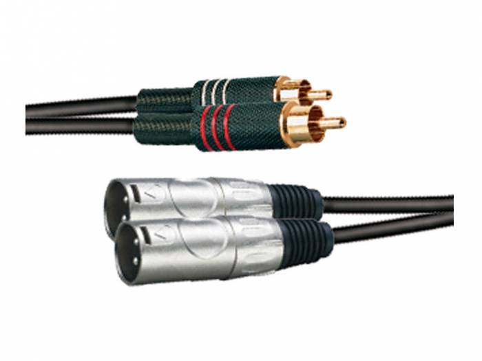 AMS CBL 146 Cable paralelo de 2 señales de audio. RCA-XLR3 macho. 3 metros - 1