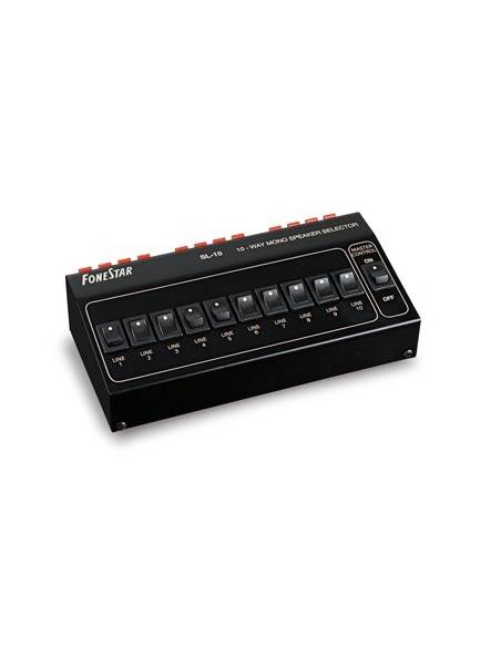 Fonestar SL-10 - Selector 10 vías mono para 10 líneas de altavoces de línea 100 V - 2