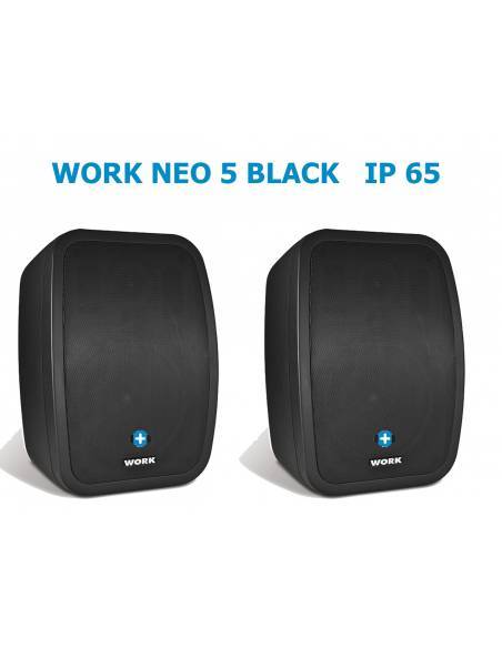 WORK Pro NEO 5 IP Pareja de altavoces Instalación Color Negro IP65 Exterior