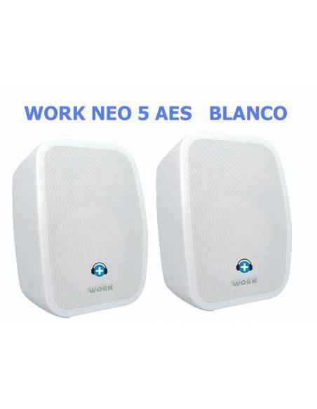 WORK Pro NEO 5A ES  Pareja Altavoces Blancas (activa + pasiva) 2 x 25 W.