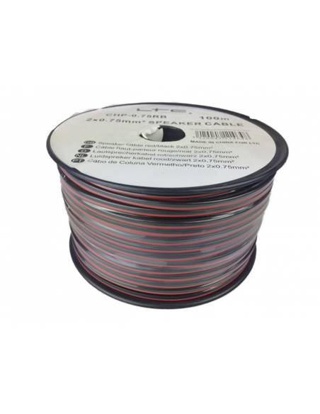 LTC - Cable Altavoz CCA - 2 X 0.75MM² - ROJO/NEGRO - BOBINA: 100M