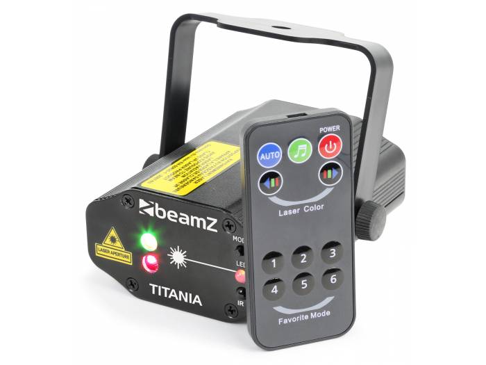 Beamz Titania Doble Laser 200mW RG Gobo IRC