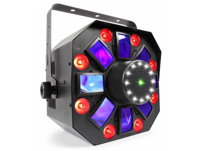 Beamz MultiAcis IV LED con laser y strobe
