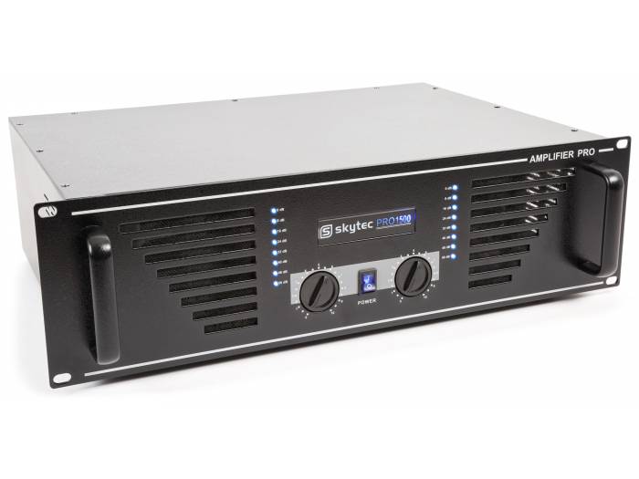 Skytec SKY-1500B Amplificador de sonido 2x 750W max. Negro