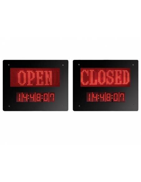 PANEL LED CON RELOJ OPEN/CLOSED - 2