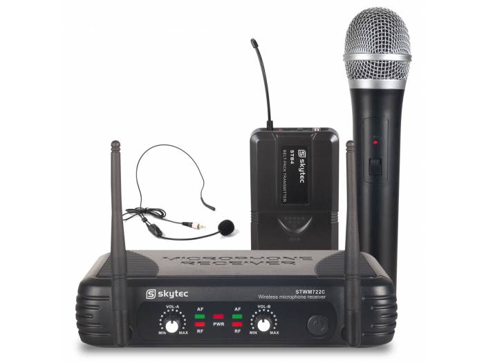 Skytec STWM722C micro UHF 2 canales combi div.