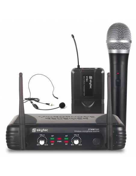Skytec STWM722C micro UHF 2 canales combi div.